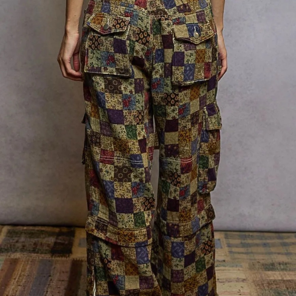 POL Multicolor Patchwork Pants NWT - image 3